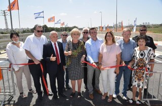 Открытие нового съезда с моста Ахдут в Нетании