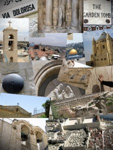 Welcome to Jerusalem. Collage of photos